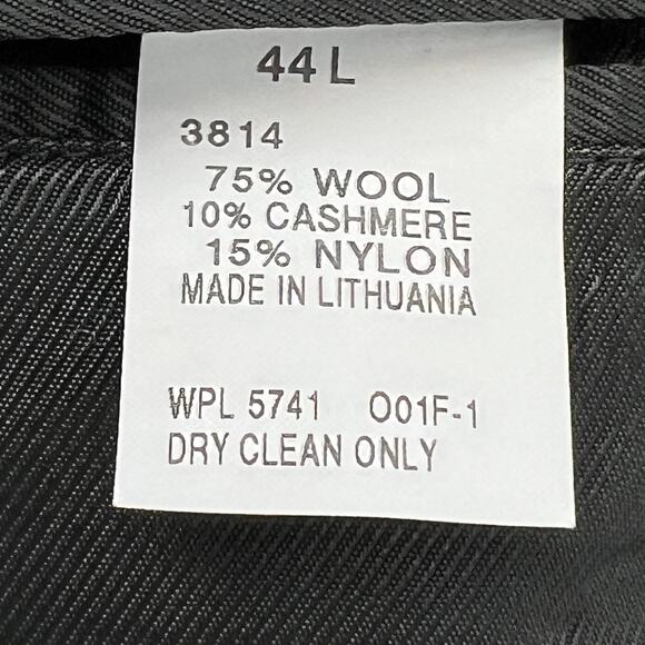 Oscar De La Renta Lithuania Mens Gray Cashmere Wool Blend Blazer Jacket Size 44L - Picture 9 of 10